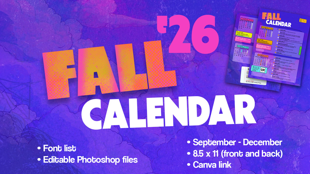 2026 Fall Calendar